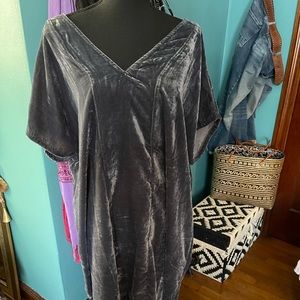 Double v velvet dress